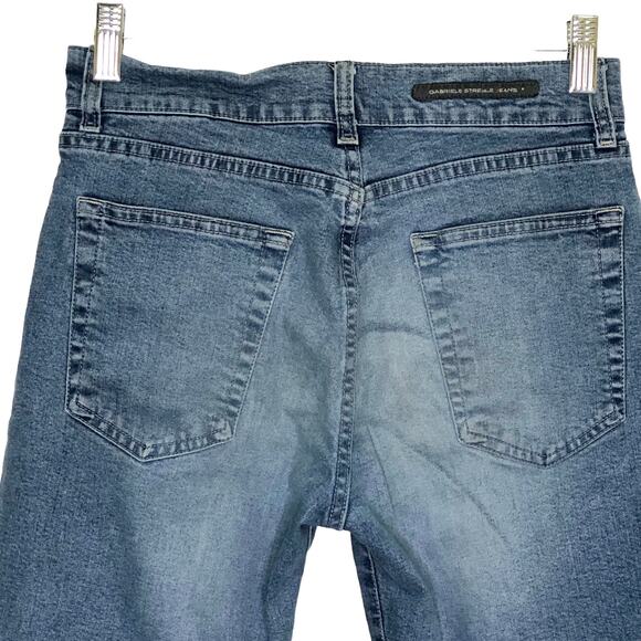 Gabriele Strehle Light Wash High Rise Blue Denim Straight Leg Jeans - Picture 5 of 8